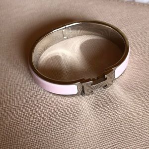 Hermes clic clac bracelet rose Dragees NFS
